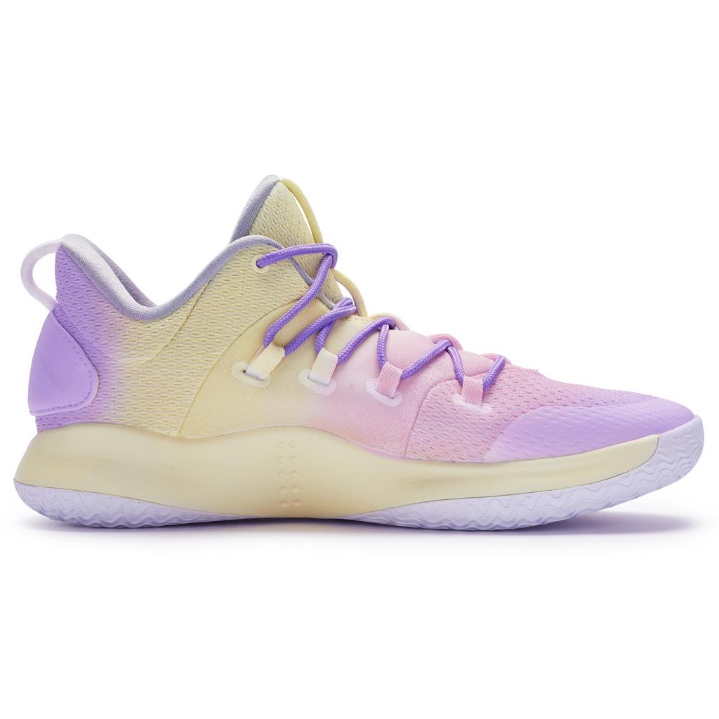 Nike Hyperdunk X Low 10 Slip Resistant Abrasion Resistant Low top Basketball Shoes Men's Purple Yellow AR0465-100(Team80-S-BOX)