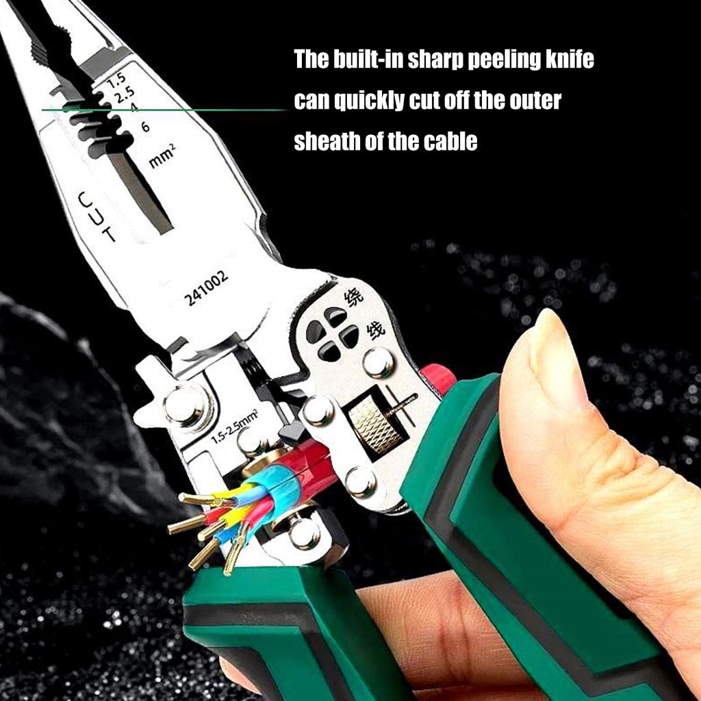 8 in 1 Wire Stripper Twister with Electricity Measurement Wire Stripper Twister for Cutting and Pulling Wires Tester