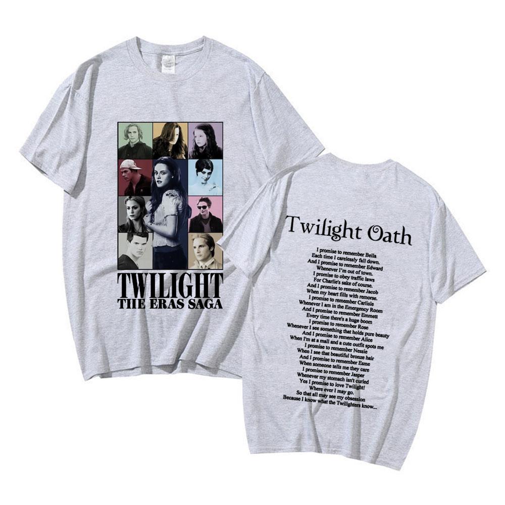 Twilight The Oath Saga Tshirt Bella Jakob Edward Pattern Tshirt 2026 Summer Mens Womens Aesthetic Tshirt Loose Street Wear