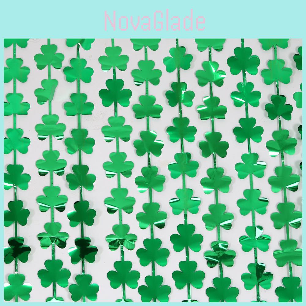 Żywa 2m kurtyna deszczowa z koniczyną irlandzką na Dzień Świętego Patryka, artykuły dekoracyjne na imprezę