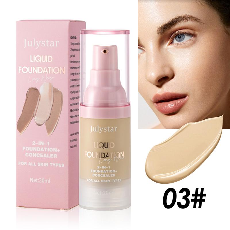 High Coverage Liquid Foundation Tint Oil Control Face Brighten Natural Concealer Waterproof BB Cream Makeup Korean Base Cosmetic