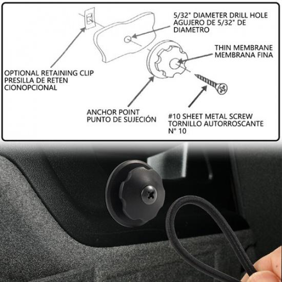 Cargo Hardware Kits Retaining Clip Anchors Screw Fixing Car Storage Mesh Net