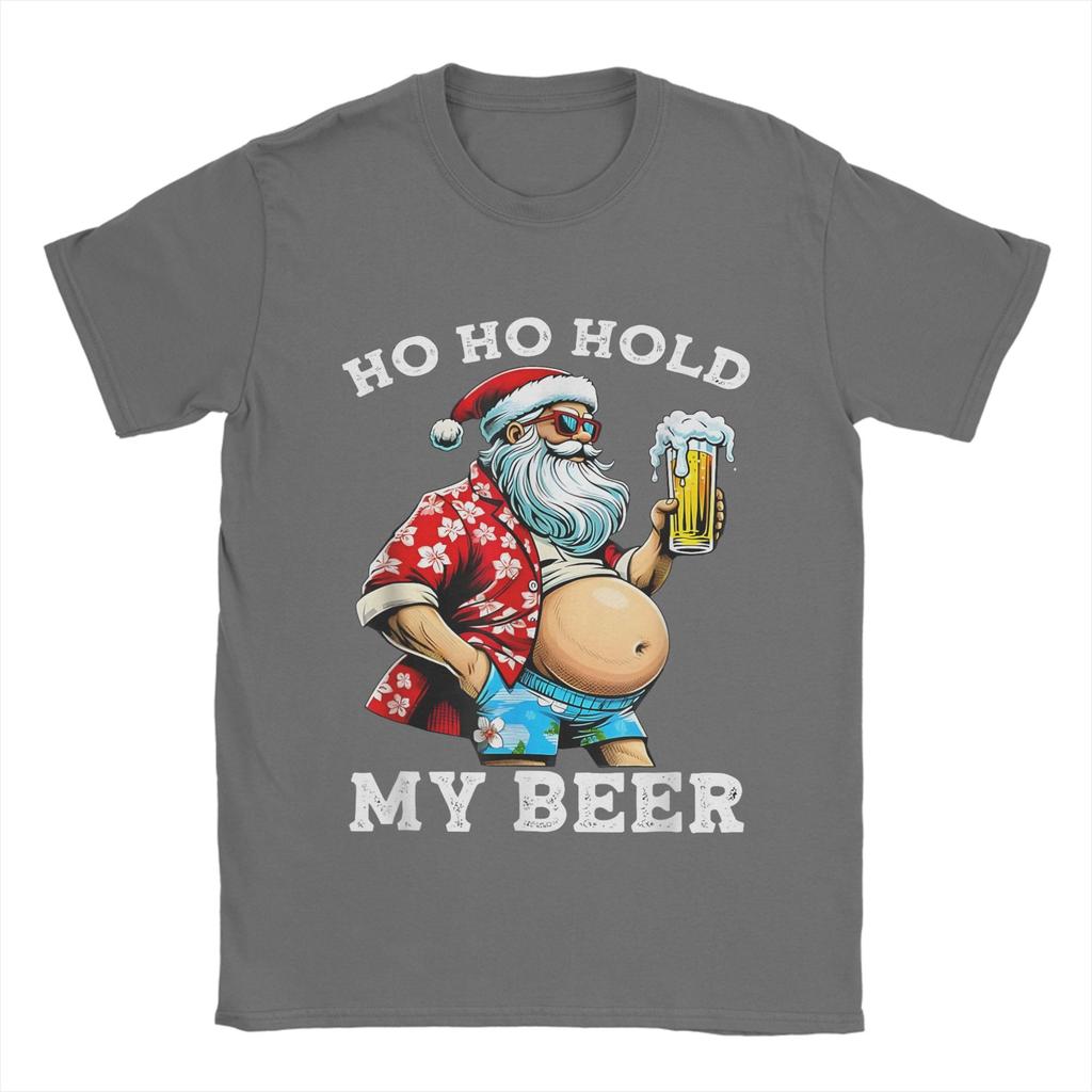Christmas and Beer T Shirts for Men 100% Cotton Novelty T-Shirt Round Collar  Tee Shirt Short Sleeve Clothing Graphic