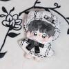 Niannyyhouse 10cm Plüschkleidungsset mit Poncho, Hut und Schal zum Anziehen für Baumwollpuppen (Weiß)