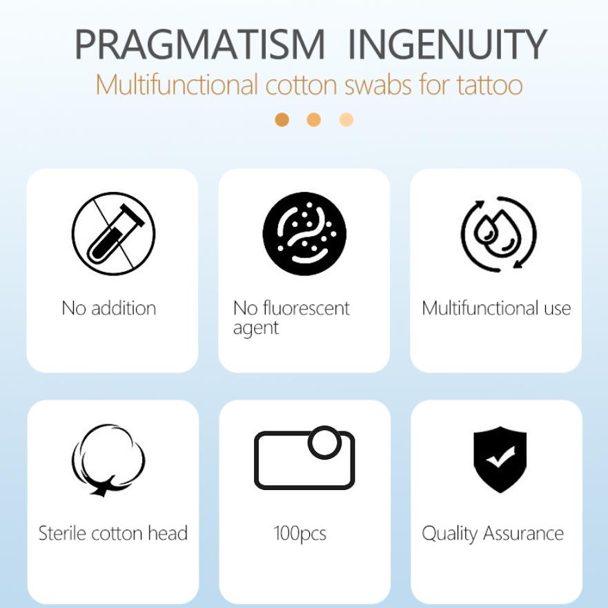 100/200/300 Stück Packung Log Color Bud Tip Wattestäbchen Nagelhautschieber Nail Art Kapok Tupfer Nageldetailkorrektor Nagellackentferner Kunstwerkzeug 7/10 cm