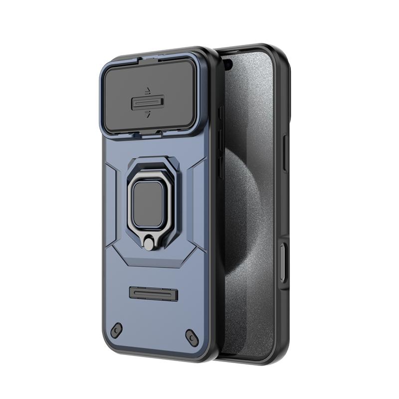 Shockproof Case For iPhone 17 Pro Max Case iPhone 17 Air Ring Holder Magnetic Back Cover For iPhone 17 Pro Max Push Window Case