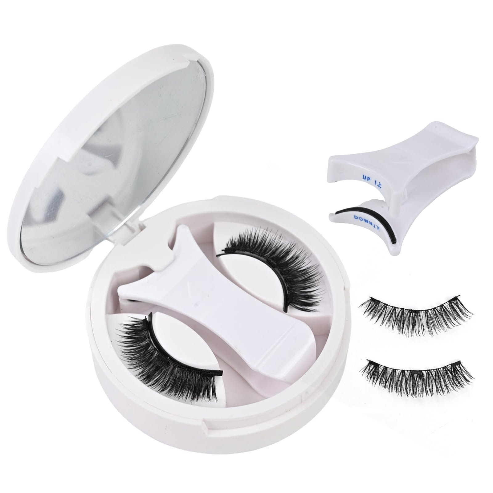 

Magnetic False Eyelashes - No Glue Needed Self-Applied Eyelash Extensions - Natural Look Magnetic False Eyelashes Super Easy to Apply