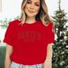 Women T Shirt Santas Favorite Christmas Season Print Tops Tee White Tshirt Female Summer Tshirt Graphic Tee Female Tops Tee
