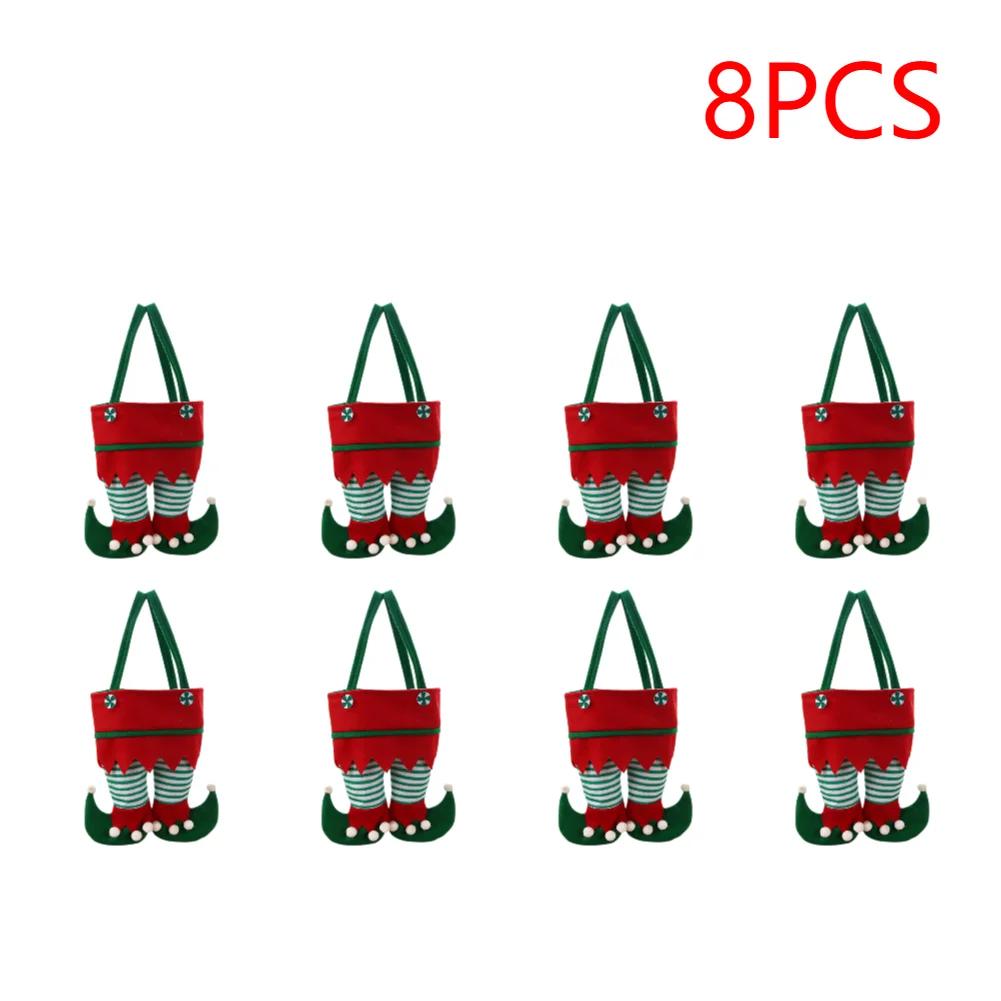 Christmas Elf Candy Bags Velvet Bags Santa Claus Pants Handbag Bags For Packaging Festival Party Decor Xmas Tree Decoration 2025