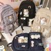 Schoolbag College student schoolbag 1011 new backpack Korean version fashionable sweet backpack trendy bag one piece
