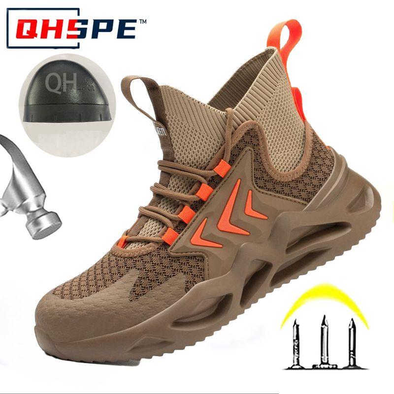 

Рабочая обувь Защитная обувь Рабочая обувь для мужчин Дышащие ботинки Устойчивые к проколам Износостойкие Легкие Кроссовки со стальным носком 48 хаки