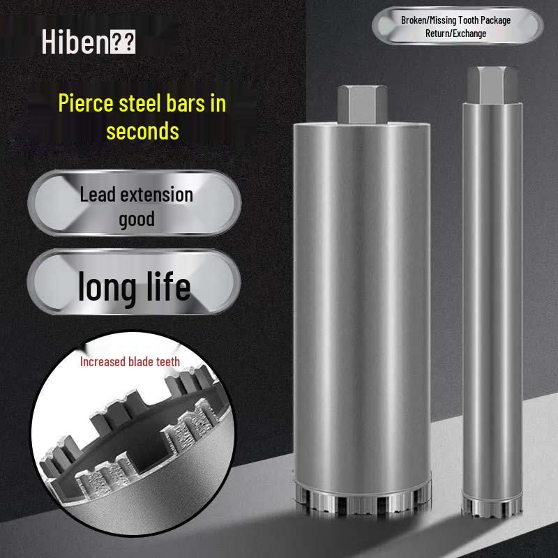 

Xibei 63mm Industrial Diamond Drill Bit for Fast Dry Drilling in Concrete and Range Hood Holes Xibei 22x370mm