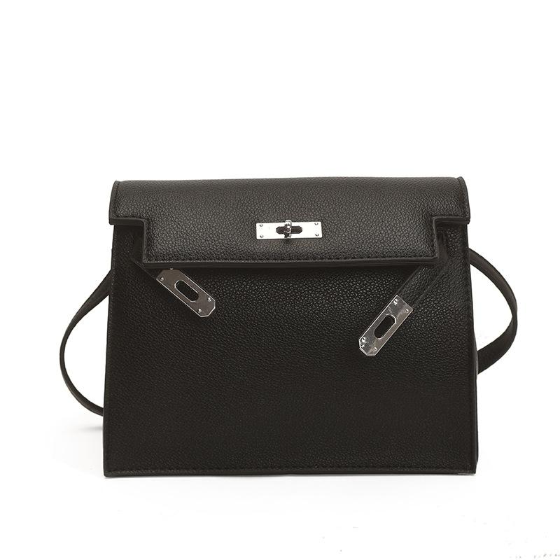 

Мягкая кожа Повседневный Старший чувство моделирования мягкий и прочный модный изысканный новый легкий роскошный дорожный наклонный кросс-боди чёрный