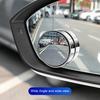 2 Pairs Suction Cup Car Convex Blind Spot Mirrors 360-Degree Rotation Waterproof Fog-proof Car Convex