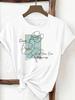Sweet Flower 90s Print Trend Ladies Popular Casual Round Neck Women Fashion Graphic Short Sleeve T-shirts Fashion Clothing