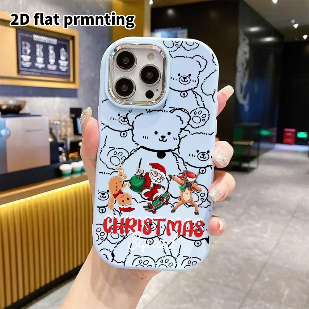 Phone Case: 2D Flat Design Suitable for iPhone 18 17 16 15 14 13 Pro Protective Case, Couple Style, Squad Theme, Christmas and Halloween Gifts