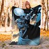 1pc Batman Moonlight Theme Design Flannel Blanket - 3D Printed Soft Warm, All-Season Lightweight Throw for Camping Travel Bed-080760