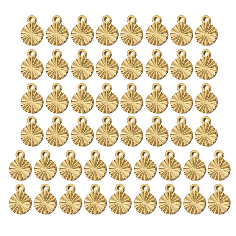 50pcs Stainless Steel Small Charm Rusts Resistant Pendant for Necklace Bracelet Findings Jewelry Making Accessories