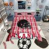 Homewish Cartoon Eishockey Bettbezug Set für Jungen, Eat Sleep Bettwäsche Set, Marinegrau Sporthelm Wendebettwäsche