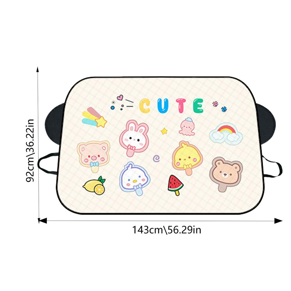 Snow Windshield Cover Cartoon Pattern Automotive Windshield Snow Covers Multi-purpose Car Accessories For Cars Trucks SUV MPV