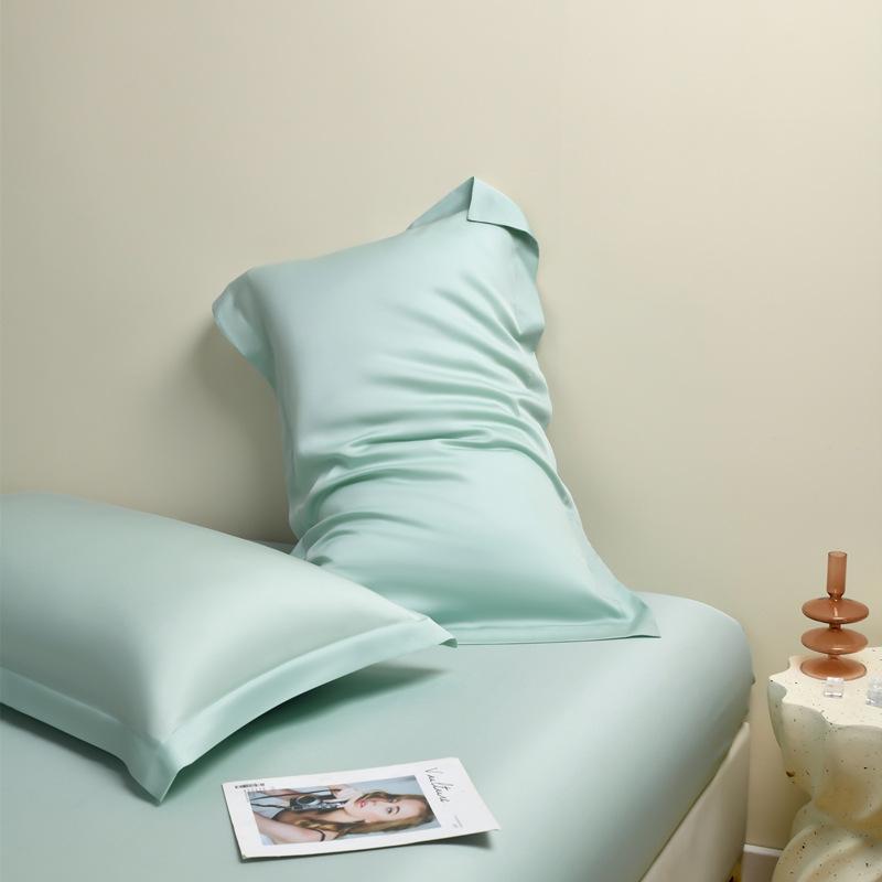 Tencel Pillowcase Silky Smooth Summer Cool Ice Silk Pillowcase 48X74cm Silk Pillow Towel 48x74cm [single]