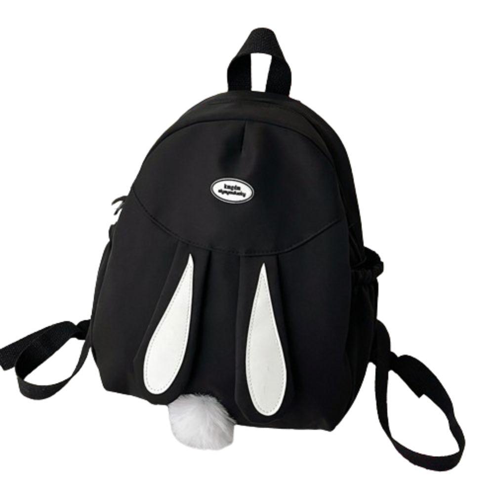 

Large Capacity School Bag Multi Pocket Mini Backpack Cute Students Backpack Spring Outing black-without pendant