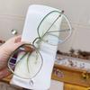 Anti Blue Light Myopia Glasses Women Clear Green Irregular Big Frame Computer Eyeglasses Elegant Female Prescription Glasses -2