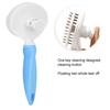 Escova removedora de pelos de animais com cabo antiderrapante de borracha, pente de agulha de aço inoxidável, suprimentos de limpeza para gatos, cães, geral(Azul )