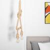 2m E27 Vintage Hemp Rope Ceiling Light Base Pendant Lamp Bulb Holder 85 265V