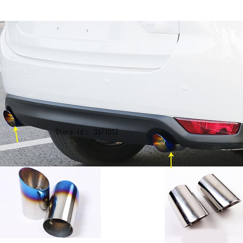 Car Muffler End Tail Pipe Dedicate Steel Exhaust Tip Tail Frame Outlet For Mazda CX-5 CX5 2nd Gen 2017 2018