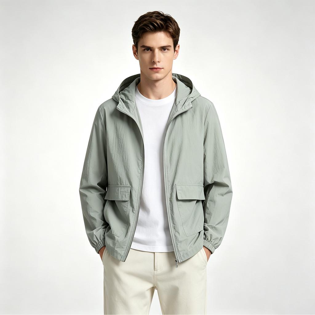 Men's Lightweight Breathable Jacket with for Spring and Fall