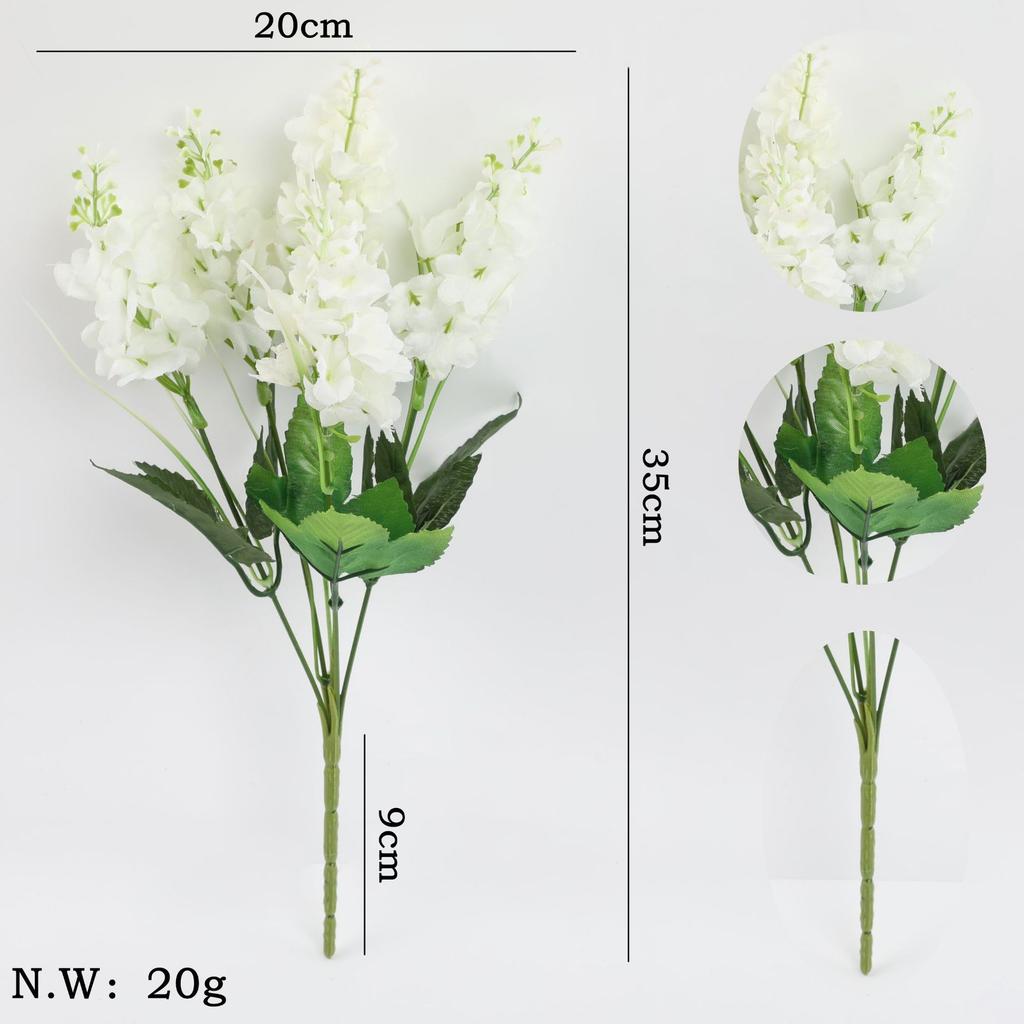 35cm Artificial Flower Hyacinth Wheat Ear Bouquet Faux Flowers for Birthday Party Wedding Centerpiece Floral Flowers Home Decor