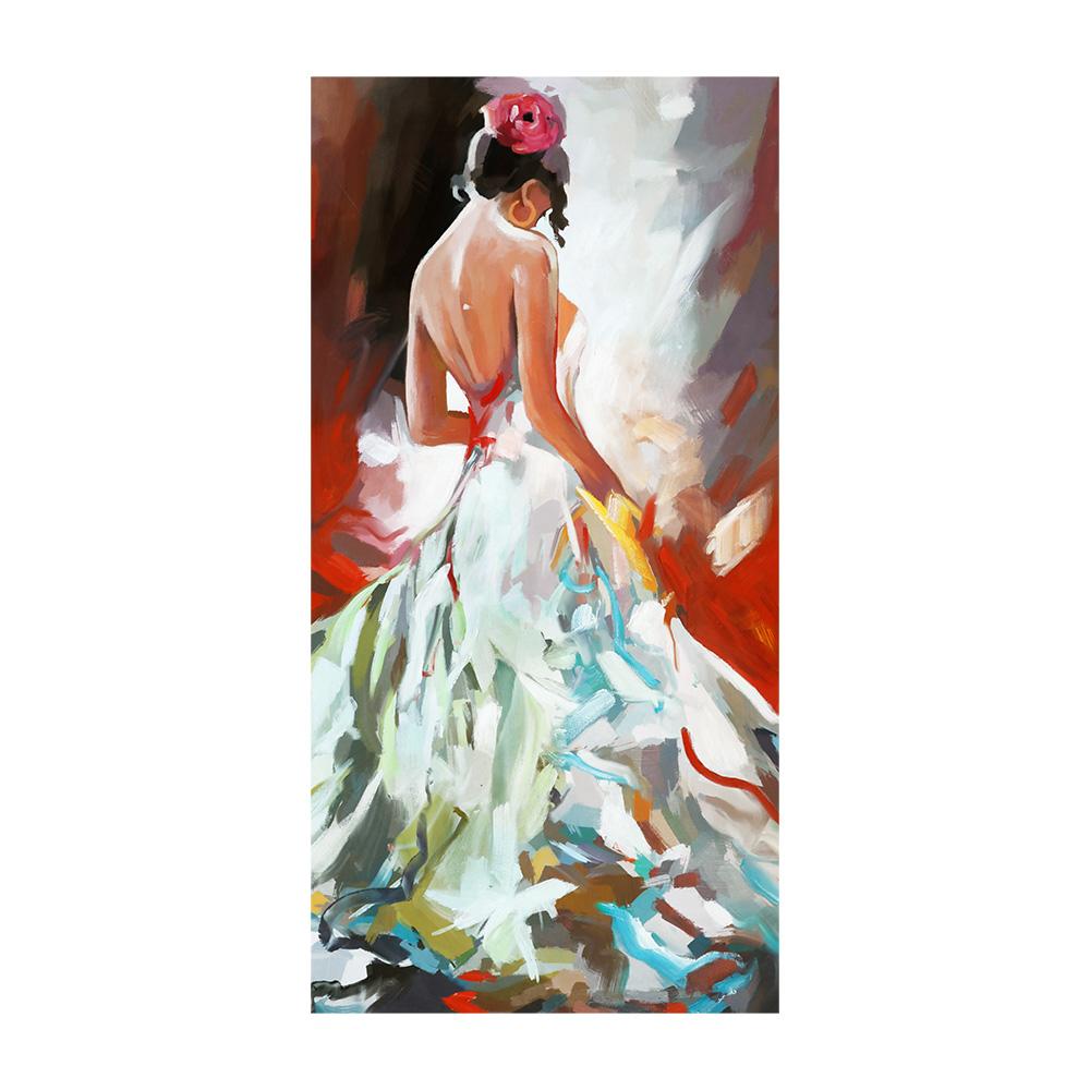 

Абстрактная живопись на холсте, Красивая женщина, Живопись маслом на холсте, Настенное искусство, Настенная живопись для ванной комнаты, спальни, офиса, гостиной, домашний декор 20x40cm NoFrame