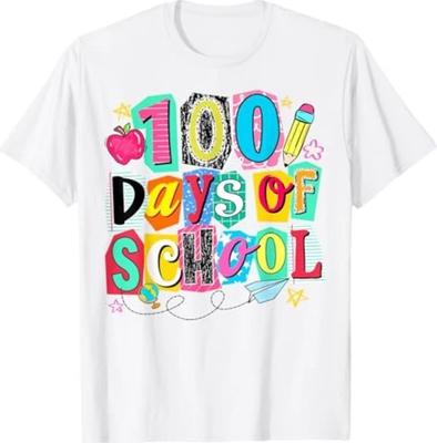 100 Days of School Teacher Student 100th Day of School T-Shirt