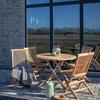 Table de jardin Ø 100 cm + 4 chaises en teck