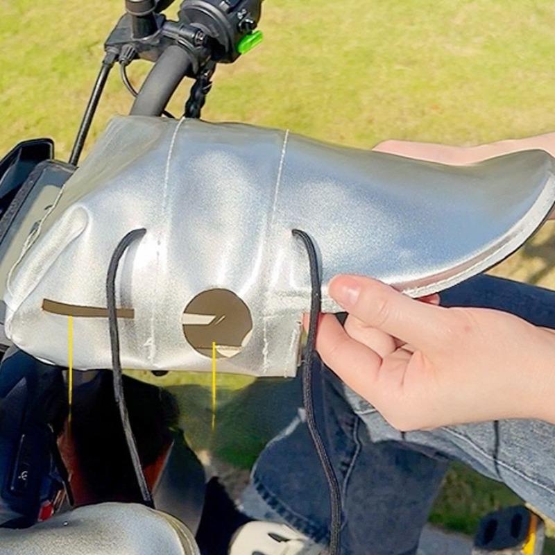Motorcycle and Electric Bike Handlebar Gloves, Sunshade and Rainproof Handlebar Covers, Sun Protection Hand Covers, Hand Covers