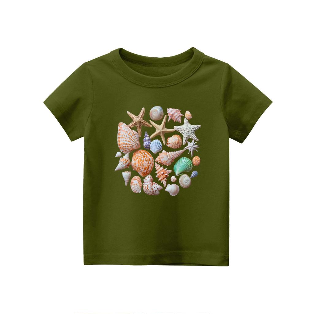 Toddler Girl Boy T-Shirts Kids Top Boys And Girls Printed Short Sleeved T-shirt