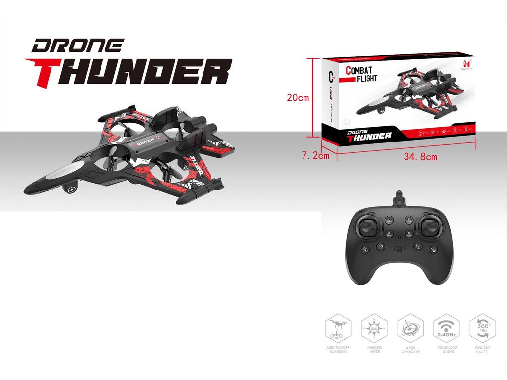 Remote Control Foam Fighter Drone with Lights & Camera - Crash-Resistant, Obstacle Avoidance Airplane Toy for Kids.