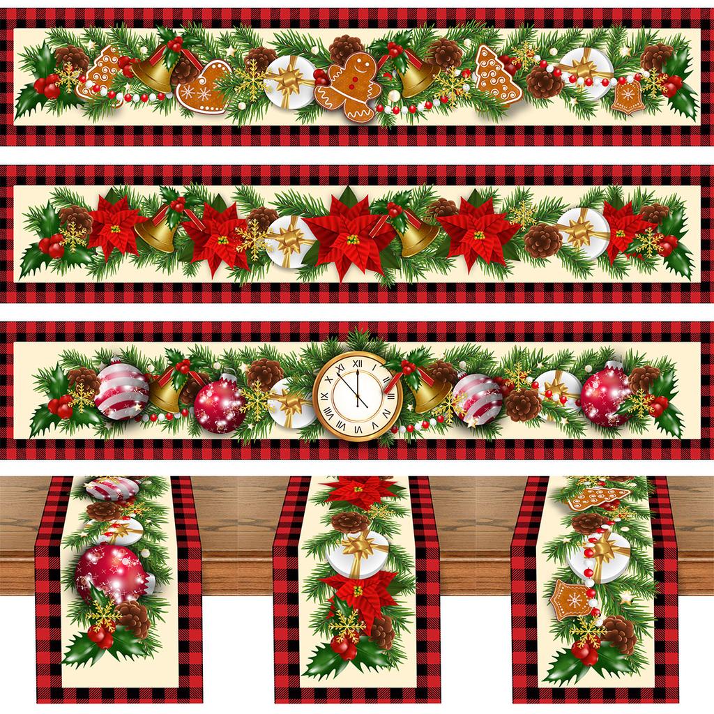 Christmas Table Runner Merry Christmas Decorations For Home 2025 Tablecloth Navidad Noel Kerst Xmas Gifts New Year 2026 Natal