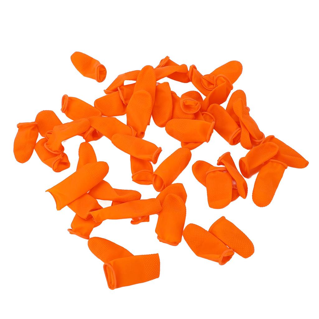 100Pcs Latex Finger Cots Large Size Disposable Non Static Non Slip Wear Resistant Protective Covers