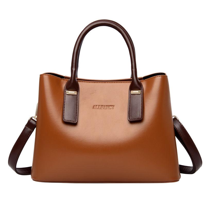 Genuine Leather Handbags Trendy Fashion Models Large-capacity Handbags Single-shoulder Messenger Ladies Bags