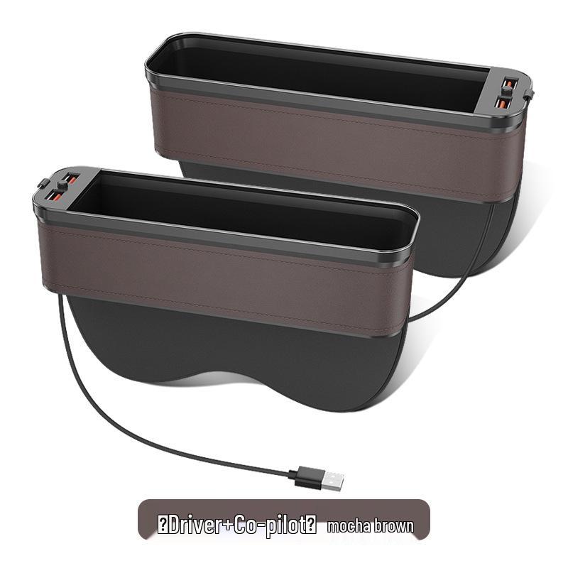 Car Seat Gap Organizer with Light & Charging Function
