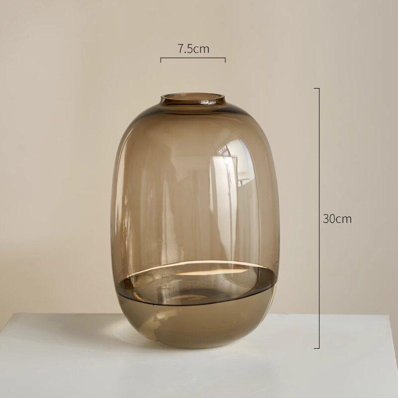 Elegant Acrylic Glass Vase for Fresh Flower Arrangements - Hydroponic Campanula, Willow Bark, and Horse Chestnut Display for Living Rooms