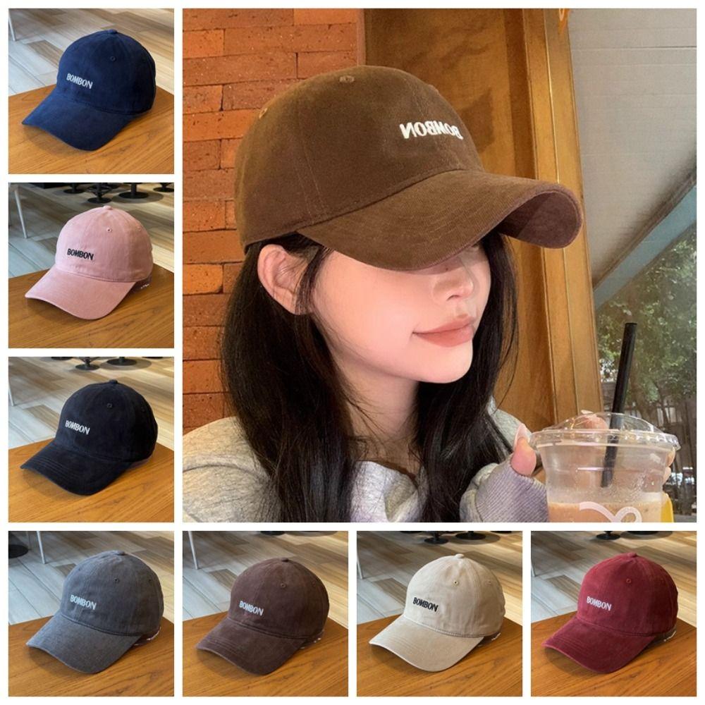 

Washable Sports Baseball Cap Adjustable Outdoor Snapback Hat Vintage Duck Tongue Cap Travel Beach рожевий