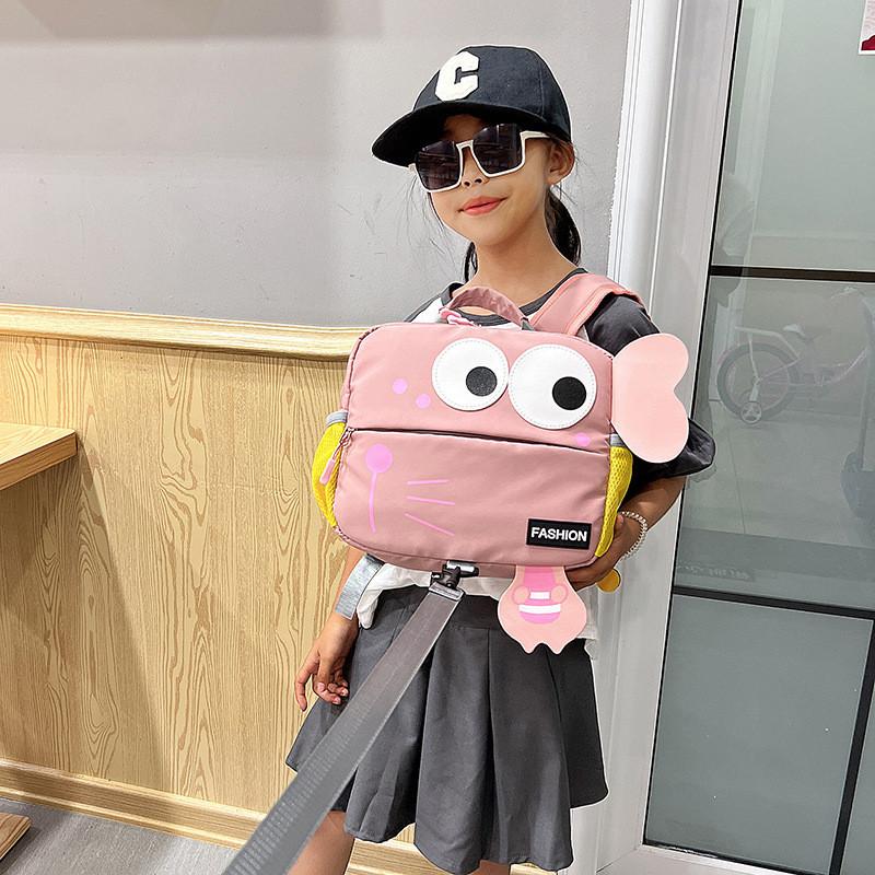 Adorable Cartoon Backpack For Kids Lightweight Breathable Nylon Toddler Bag