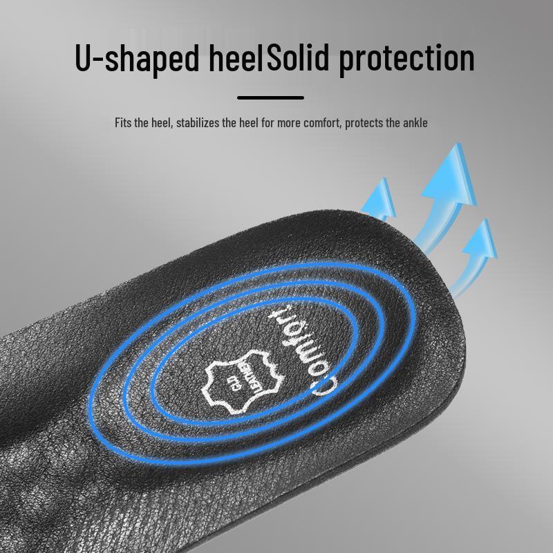 Férfi valódi marhabőr párnázott sporttalpbetétek - Légáteresztő, izzadságelnyelő, antibakteriális és kényelmes.