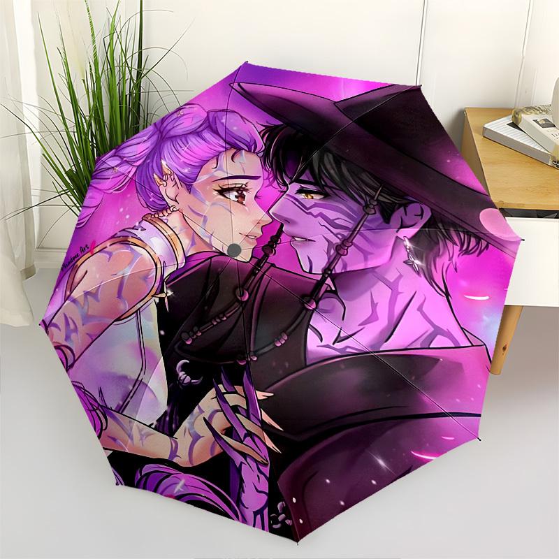 

KpopThemed Automatic Opening and Closing umbrella 8 Ribs, Suitable for Leisure and Going Out, Outdoor Accessory, Gothic Style, Fashion Lov