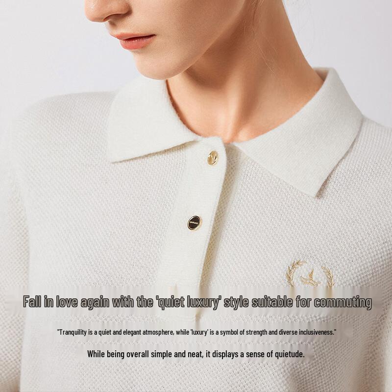 Navigare Women's 100% Wool Embroidered Knit Sweater