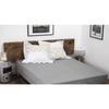 Drap housse uni 100% coton - Bonnet 25cm - Gris clair - 160x200 cm