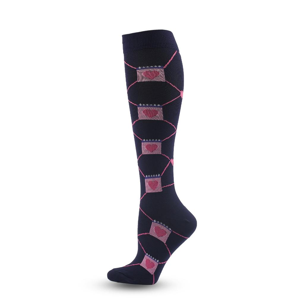 Running New Compression Stockings For Varicose Veins Woman Men Nylon Elastic Cartoon Love Striped Moon Letter Sports Marathon Ca